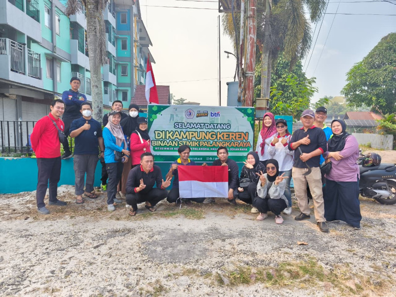 Semangat Gotong Royong, STMIK Palangkaraya Kembali Hadir di Kampung Keren Wilayah VII