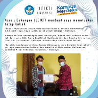 Azza : Dukungan LLDIKTI membuat saya berani tetap kuliah