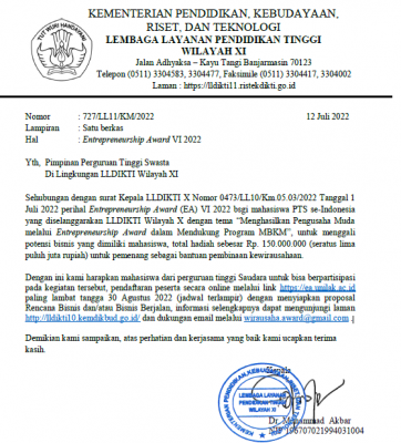 Entrepreneurship Award VI 2022